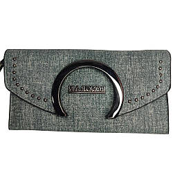 Жіночий гаманець з екошкіри RONGRAN, Сірий / Портмоне жіночий / Гаманець на магніті