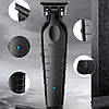 Акумуляторна машинка для стрижки + 3 насадки, USB, Kemei KM-2299 / Тример для бороди / Тример для стрижки, фото 6
