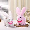 Інтерактивна іграшка кролик зі звуковими та світними ефектами Pitter patter pets, Білий / М'яка іграшка, фото 2