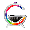 Настільна RGB лампа з колонкою, дискошаром та бездротовою зарядкою, BT 3402 / Розумна лампа нічник / Смарт лампа, фото 3