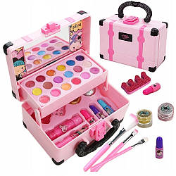 Набір дитячої косметики у валізі на 33 предмети / Декоративна косметика для дітей / Косметика дитяча