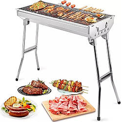Гриль-барбекю (48х34х59), BBQ Grill 2051С / Складаний гриль BBQ / Барбекюшниця / Гриль для дому / Мангал