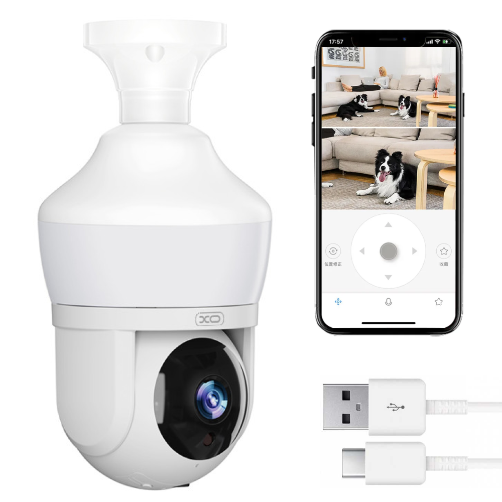 WiFi камера відеоспостереження 3MP, з підсвічуванням та поворотом на 360, XO CR02 / Вайфай камера / IP відеокамера, фото 1