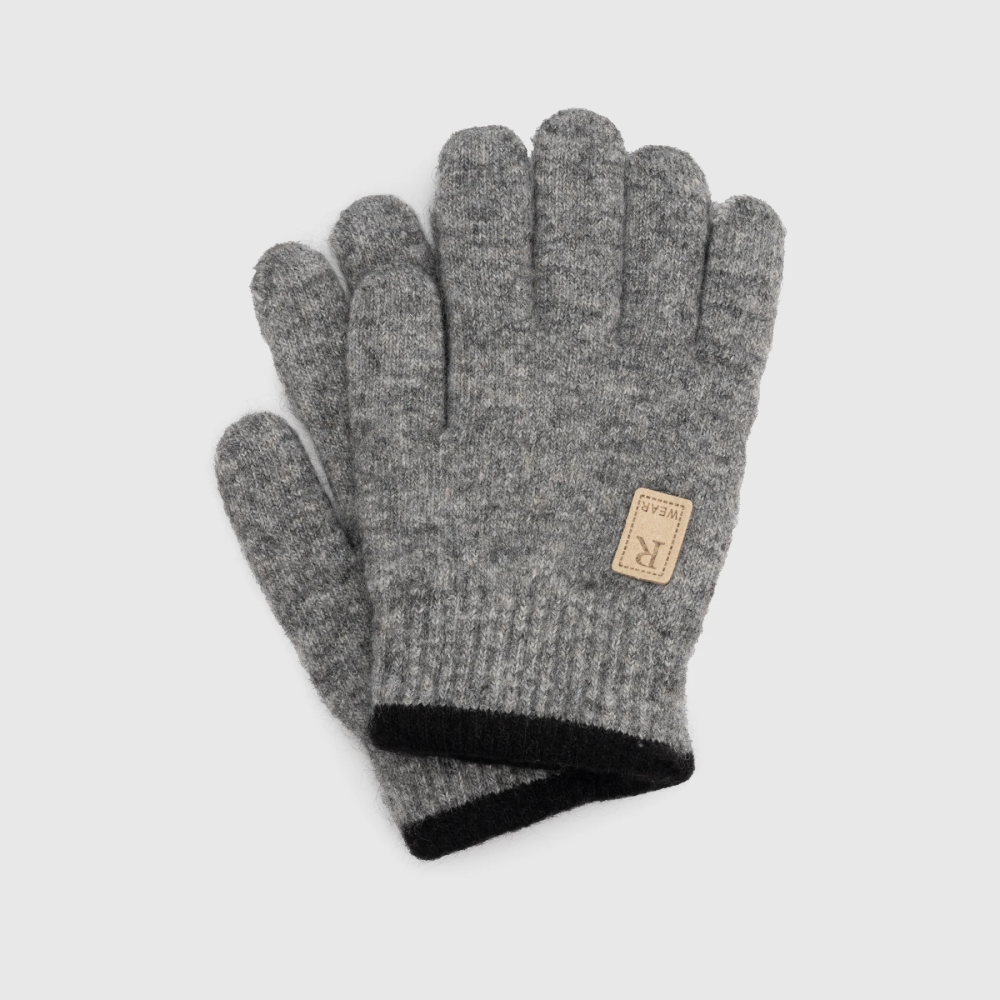 Зимові дитячі рукавички, 8-12 років, Сірі / Подвійні теплі рукавички для хлопчика, фото 1