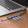 USB-хаб на 4 порти (USB3 + 3×USB2), Hoco HB26 / Концентратор USB HUB / Розгалужувач для ноутбука, фото 2