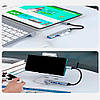 USB-хаб на 4 порти (USB3 + 3×USB2), Hoco HB26 / Концентратор USB HUB / Розгалужувач для ноутбука, фото 4