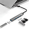 USB-хаб на 4 порти (USB3 + 3×USB2), Hoco HB26 / Концентратор USB HUB / Розгалужувач для ноутбука, фото 7