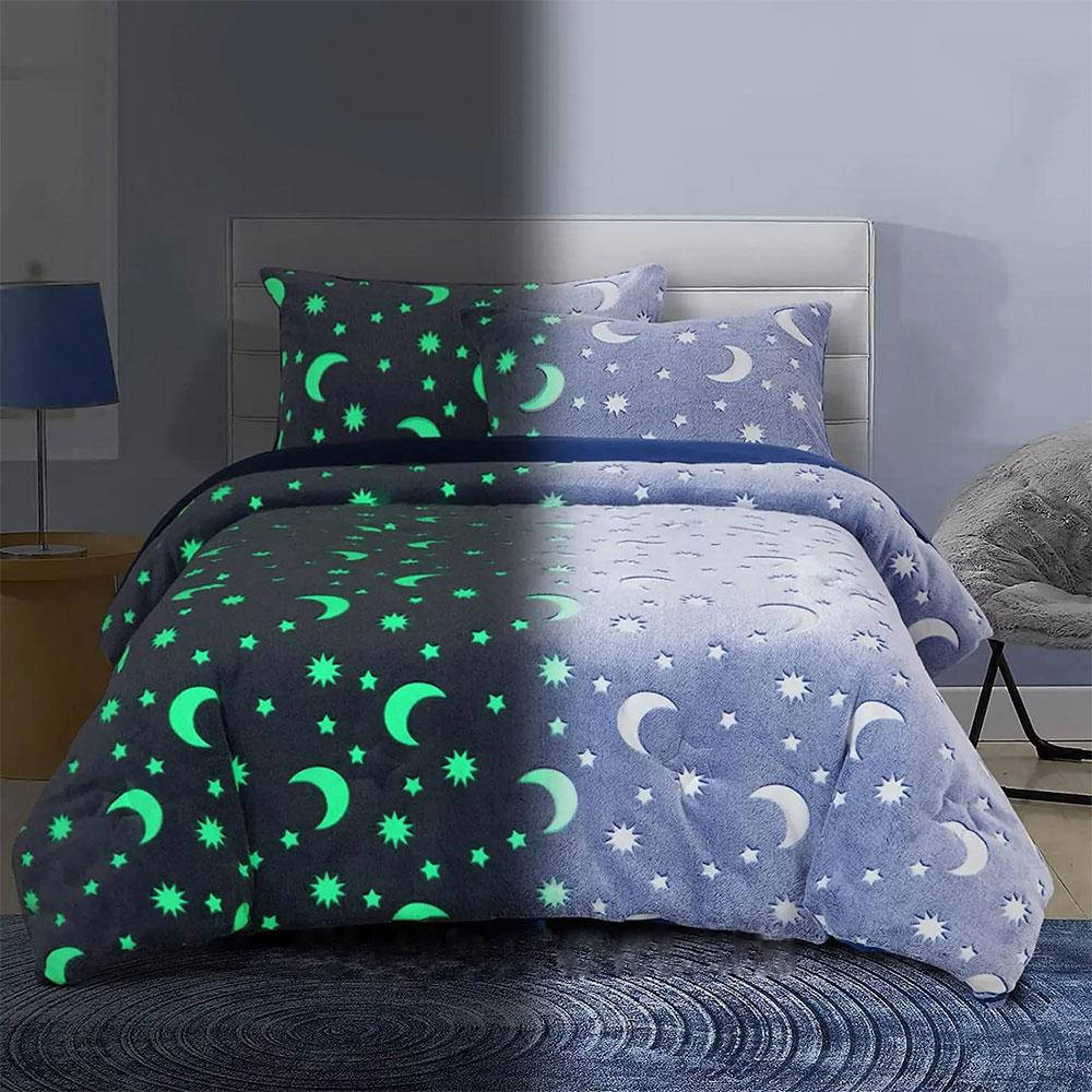 Плед, що світиться 150х100см, Magic Blanket, Сірий / Дитяче флісове покривало / Люменісцентний плед на ліжко, фото 1