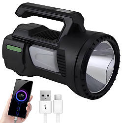 Ручний ліхтар з функцією повербанк PANTHER PT-8090 / Ліхтар акумуляторний / Ліхтарик на акумуляторі