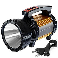 Акумуляторний ліхтарик із сонячною панеллю + повербанк 5000 mah, Benbo Bb-016 / Ручний ліхтар / LED ліхтарик