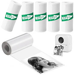 Набір 5шт Клейкий папір для міні принтера (57×25мм) / Самоклеючий папір для фотоапарата