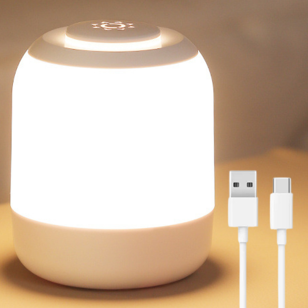 Настільний світильник сенсорний, від USB, Білий / Лампа нічник / Нічник дитячий, фото 1