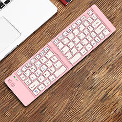 Бездротова Bluetooth міні клавіатура, Рожева / Клавіатура для планшета / Бездротова клавіатура для телефону
