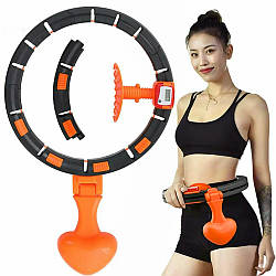 Обруч з обтяжувачем та лічильником / Хула хуп / Обруч для талії / Спортивний обруч для схуднення