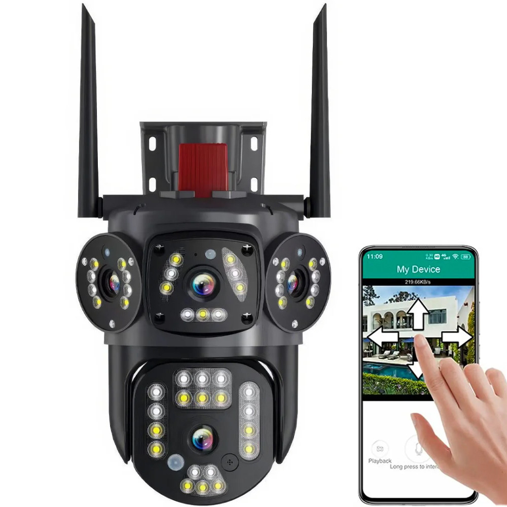 Вулична камера відеоспостереження 4G, 4MP, 3L-V30 / Поворотна камера спостереження охоронна / IP камера, фото 1