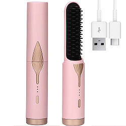 Портативний гребінець випрямляч для волосся, 3 режими, від USB / Електричний гребінець випрямляч волосся