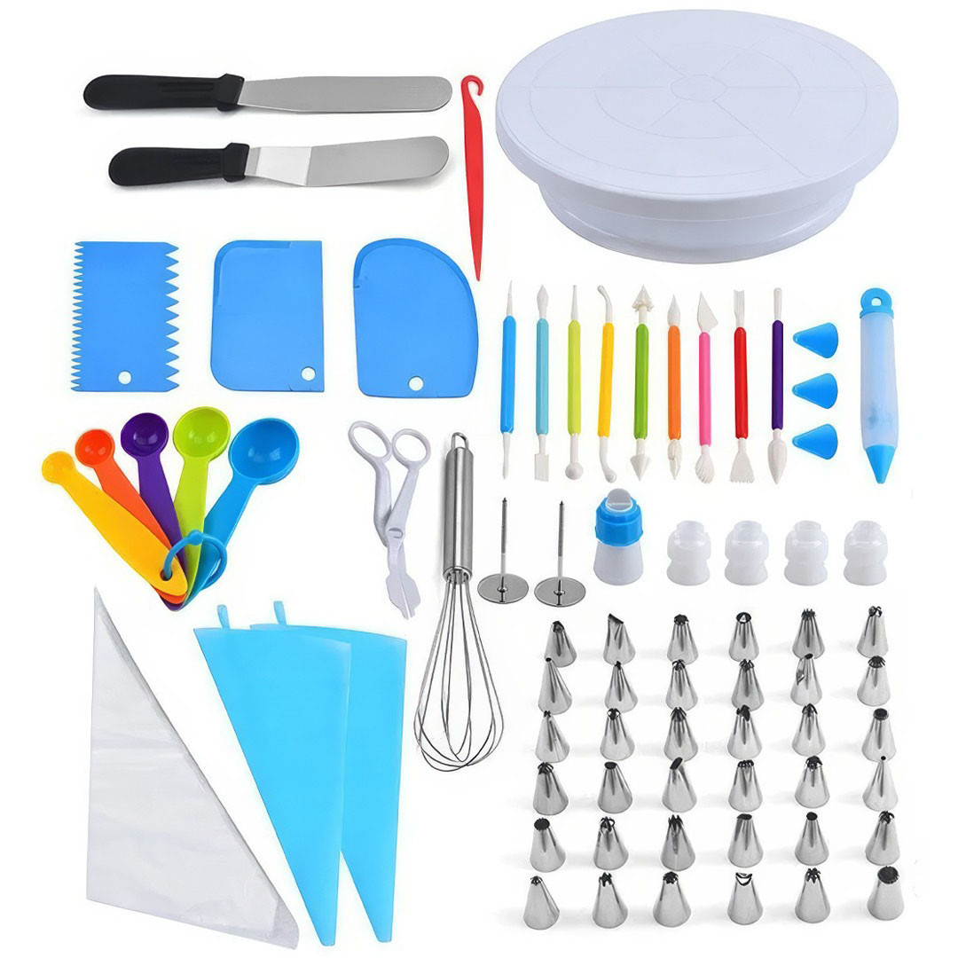 Набір кондитерський 66 предметів / Набір для прикрашання та випікання тортів / Професійний набір для кондитера, фото 1