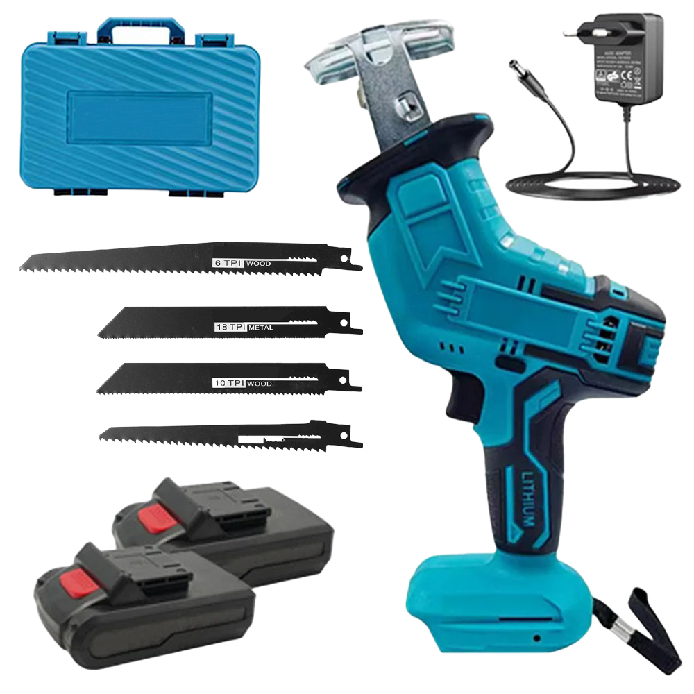 Шабельна пила акумуляторна в валізі + 2 акумулятори 24V, LITHIUM / Пила шабельна, фото 1