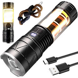 Ліхтар зі світильником TG+COB, zoom, функція PowerBank, CH-5021 / Акумуляторний ліхтарик / Ручний ліхтар