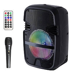 Портативна акустична система + караоке мікрофон,Tekno altavoces / Блютуз колонка з підсвічуванням