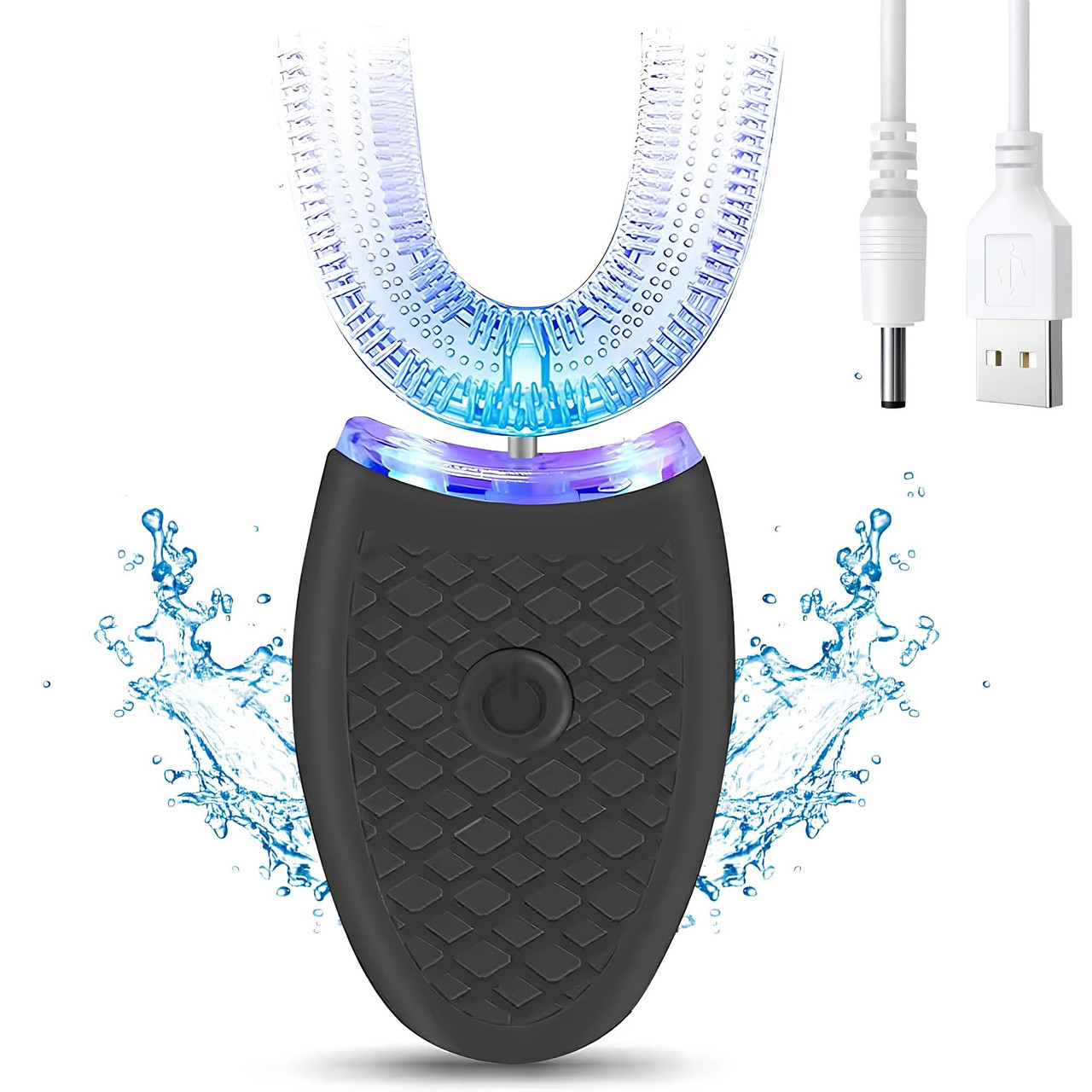 Автоматична щітка зубна ультразвукова 4 режими, U-подібна, з USB / Акумуляторна зубна щітка-капа