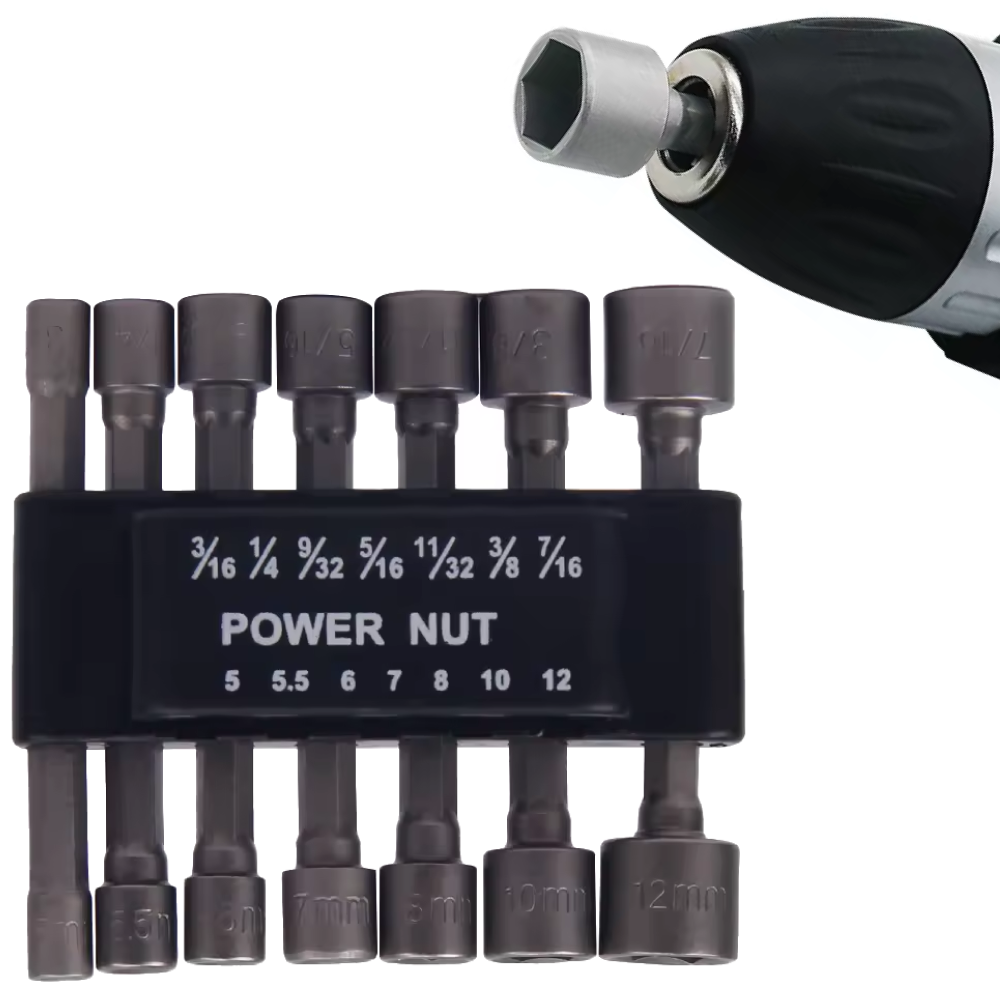 Набір торцевих головок для шуруповерта 14 шт, Sleeve / Шестигранні торцеві головки / Гвинтові втулки, фото 1