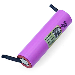 Акумулятор 18650 3000mAh 20А з контактами під паяння, LiitoKala 30Q-N / Акумуляторна батарейка літій-іонна