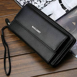 Портмоне чоловіче (20×10×4см) Baellery Ruged, Чорний / Чоловічий гаманець / Клатч чоловічий / Гаманець-клатч
