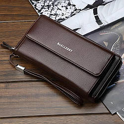 Портмоне чоловіче (20×10×4см) Baellery Ruged, Коричневий / Чоловічий гаманець / Клатч чоловічий / Гаманець-клатч