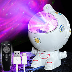 Проектор зоряного неба + пульт, від USB, Астронавт / Дитячий нічник зоряне небо / Ночник проектор