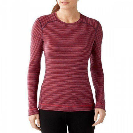 Термофутболка жіноча Smartwool Merino 250 Baselayer Pattern Crew Aubergin Heather, р.XS (SW SS226.765-XS), фото 1