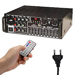Підсилювач звуку з пультом (FM, MP3, Bluetooth) AMP 326BT / Підсилювач для колонок / Аудіо підсилювач