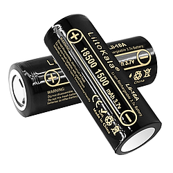 Акумулятор 18500 на 1500mAh, LiitoKala Lii-18A, 1шт / Батарейка акумуляторна / Пальчиковий акумулятор