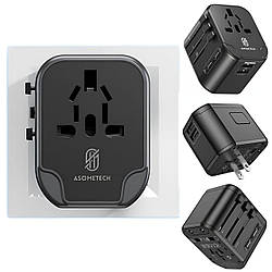 Мережевий зарядний пристрій 40Вт(2×USB + 2×Type-C), Asomtech / Мережевий адаптер / Перехідник з розетки на USB