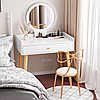Туалетний столик із дзеркалом та підсвічуванням (120*70*40см), на ніжках / Косметичний столик для макіяжу, фото 2