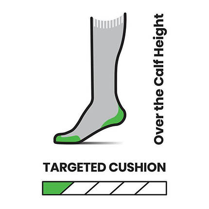 Шкарпетки чоловічі Smartwool Ski Targeted Cushion Green Slopes Print OTC, Black, L (SW SW002487.001-L), фото 3