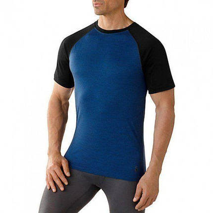 Футболка чоловіча Smartwool NTS Micro 150 Combo Tee Bright Blue, р. XL (SW SN703.378-XL), фото 1