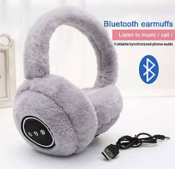 Бездротові складні хутряні Bluetooth навушники MEX A50 сірі