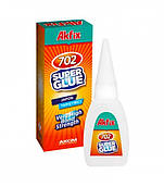 Супер клей 702 рідкий 20мл (брутто 25гр) Akfix