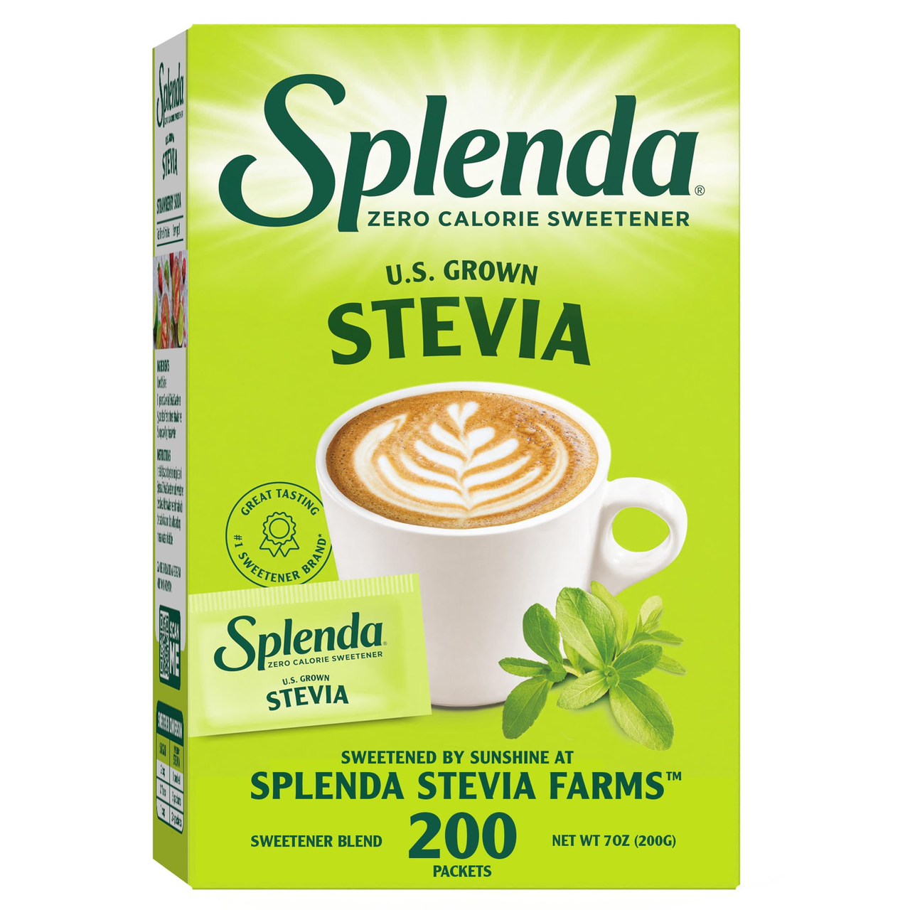 Натуральний цукрозамінник Splenda Stevia стевія в пакетиках 200 шт, фото 1