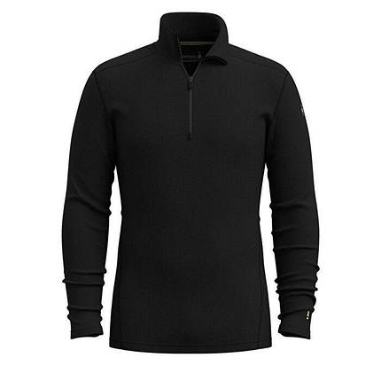 Термофутболка з довгим рукавом чоловіча Smartwool Men's Classic Thermal Merino Base Layer 1/4 Zip Boxed, Black, XL (SW, фото 1