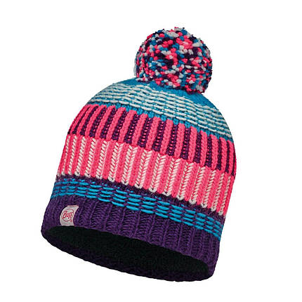 Шапка дитяча (8-12) Buff Junior Knitted & Polar Hat Hops, Plum (BU 113527.622.10.00), фото 1