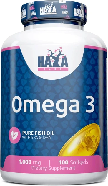 Жирні кіслоти Haya Labs Omega 3 1000mg - 100 софт гель