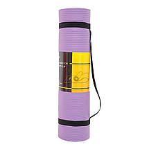 Килимок спортивний Cornix NBR 183 x 61 x 1 см для йоги та фітнесу XR-0011 Violet Poland, фото 5