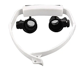 Бінокулярні окуляри-лупи TH-9202 з LED-підсвіткою, 4 змінні лінзи, пластик: 10X, 15X, 20X, 25X, фото 4