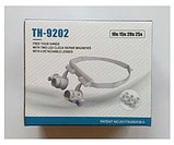 Бінокулярні окуляри-лупи TH-9202 з LED-підсвіткою, 4 змінні лінзи, пластик: 10X, 15X, 20X, 25X, фото 7