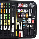 Набір аксесуарів для шиття в тканинному пеналі на блискавці, початковий набір для ручного шиття для початківців, фото 3