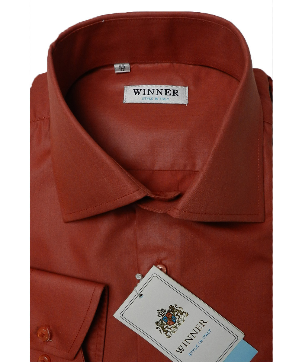 Сорочка чоловіча Winner W-902 цегляна