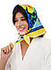 Хустка авторська велика My Scarf "Квіти України" 90 на 90 см, фото 3