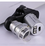 Мікроскоп міні NO.9882W1 для телефону з прищіпкою, збільшення 60Х, 2 LED, 1UV, з підсвіткою, фото 4